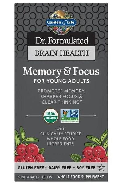 Garden of Life - Dr. Formulated Memory & Focus for Young Adults - 60 vegetarian tabs - Nutri.se