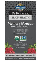 Garden of Life - Dr. Formulated Memory & Focus for Young Adults - 60 vegetarian tabs - Nutri.se