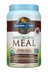 Garden of Life Raw Organic Meal shake container, organic meal replacement with 20g protein, gluten-free and vegan.