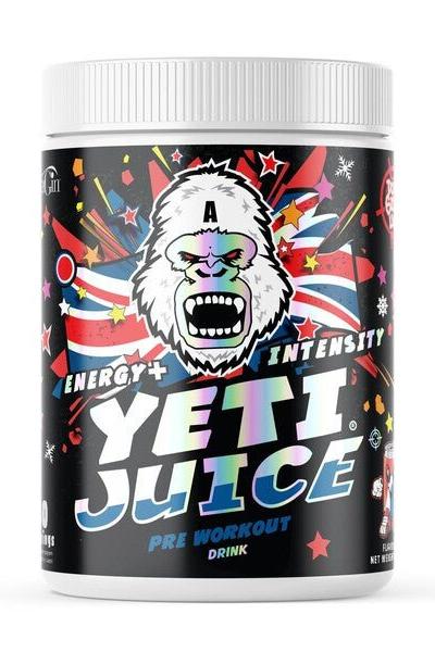 Yeti Juice pre-workout drink by Gorillalpha in a vibrant container for energy and performance enhancement.