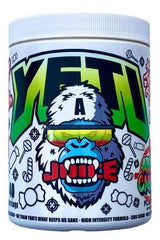 Gorillalpha Yeti Juice pre-workout container with vibrant design for enhanced energy and performance.