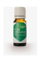 Bottle of pure oregano oil, 80% carvacrol, supporting digestion and antioxidant properties.