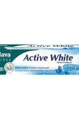 Himalaya Active White Herbal Toothpaste Fresh Gel 75 ml for whiter teeth and fresh breath.