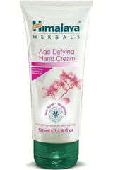 Himalaya Age Defying Hand Cream tube, 50 ml, designed to hydrate and protect hands from aging and UV damage.