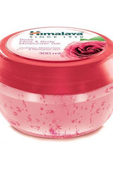 Himalaya Rose Face & Body Moisturizer Gel 300 ml in a pink jar for skin hydration and rejuvenation.