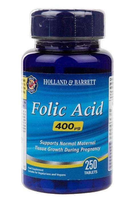 Holland & Barrett - Folic Acid - 400mcg - Nutri.se