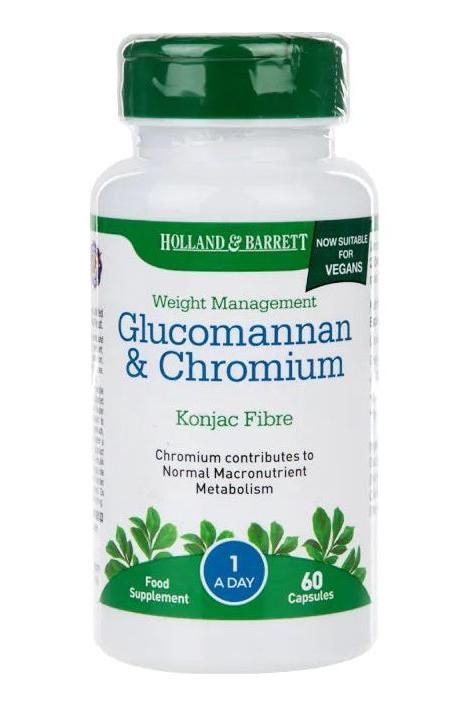 Holland & Barrett - Glucomannan & Chromium - 60 caps - Nutri.se