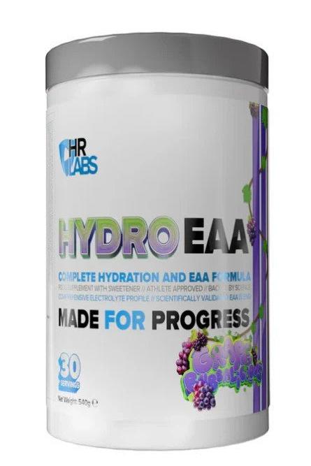 HR Labs HydroEAA container, complete hydration and EAA formula for improved performance.