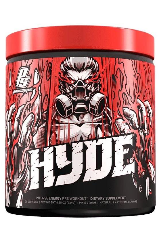 Pro Supps HYDE Pre Workout energy supplement with intense flavors and powerful ingredients for enhanced training.