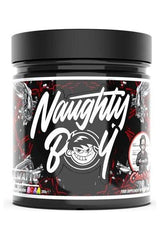 Naughty Boy Illmatic BCAA supplement jar with cherry flavor, featuring a bold design and high-quality ingredients.