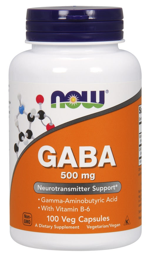 NOW Foods - GABA 500mg - 100 kapselia