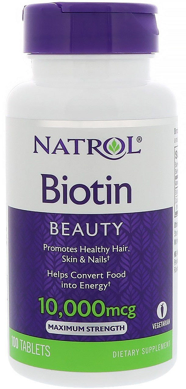 Natrol Biotin 1000mcg öppen burk tablett