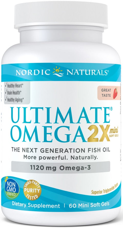 Nordic Naturals - Ultimate Omega 2X Mini, 1120mg Strawberry - 60 Mini Sgels