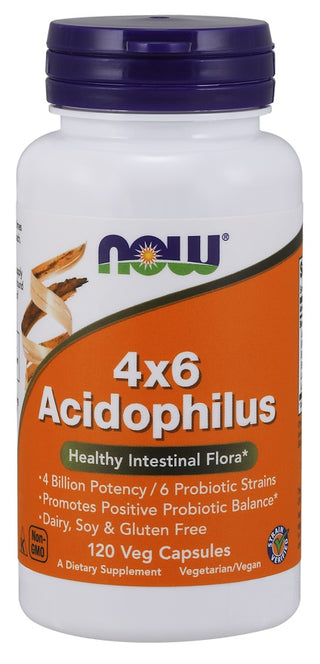 NOW Foods Acidophilus 4X6 120 Vcaps framsida