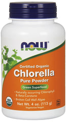 Chlorella – Ren grönalga från Now Foods baksida