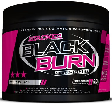 Stacker2 Black Burn ingredienslista etikett