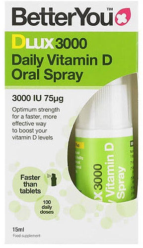 DLUX3000 Vitamin D Oral Spray baksida näringsfakta