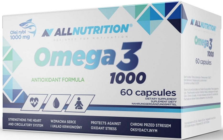 Omega 3 – 1000mg fiskolja baksida näringsfakta