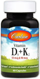 Vitamin D3 + K2 – 60 kapslar framsida