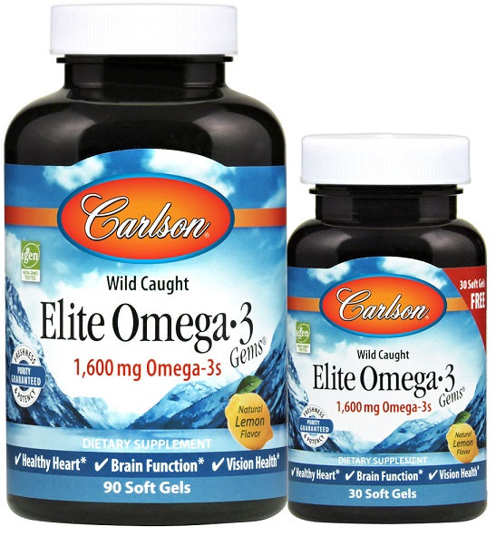 Omega-3 Gems Naturlig Citron 1600mg framsida