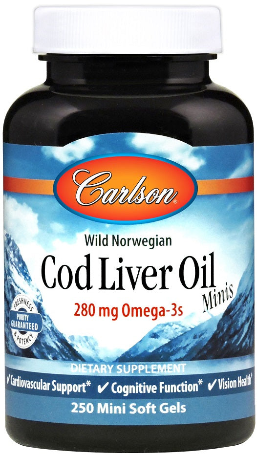Carlson Labs - Torskeleverolie Minis - 250 Kapsler