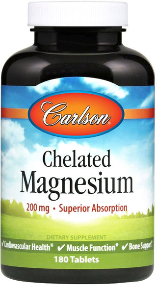 Carlson Labs - Chelated Magnesium - 180 Tabs
