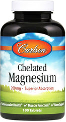 Carlson Labs - Kelaattinen Magnesium - 180 Tablettia