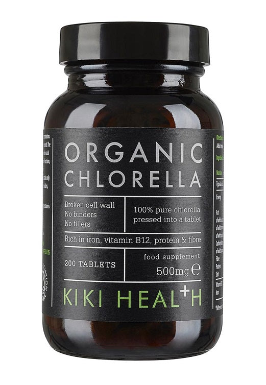 Organic Chlorella – 200 tabletter baksida näringsfakta
