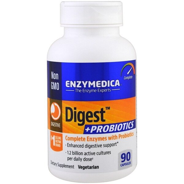 Enzymedica Digest + Probiotics produktöversikt