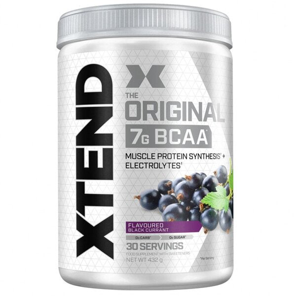 Xtend BCAA & EAA Svartvinbär baksida näringsfakta