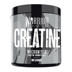 Warrior Kreatinpulver pulver textur detalj