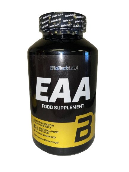 BioTechUSA EAA 200 Caps baksida näringsfakta