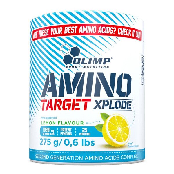Amino Target Xplode Citron baksida näringsfakta
