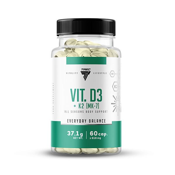 Trec Nutrition - Vit D3 + K2 MK-7 - 60 Caps