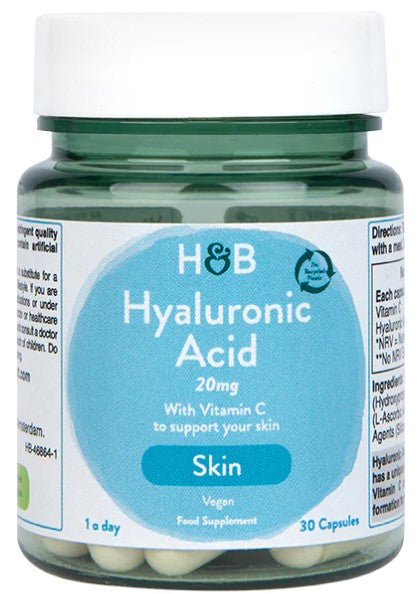 Hyaluronsyra med Vitamin C – 30 kapslar baksida