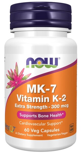 Now Foods - MK-7 Vitamin K-2 - 300mcg, 60 Vcaps
