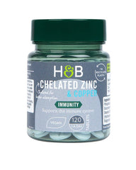 Holland & Barrett (H&B) - Chelated Zinc + Copper, 15mg - 120 Tabs