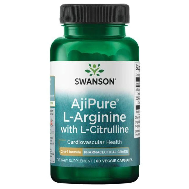 Swanson - Ajipure L-Arginine With L-Citrulline - 60 Vcaps