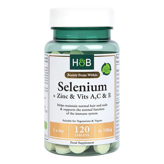 Selenium + Zink & Vitaminer A, C & E framsida