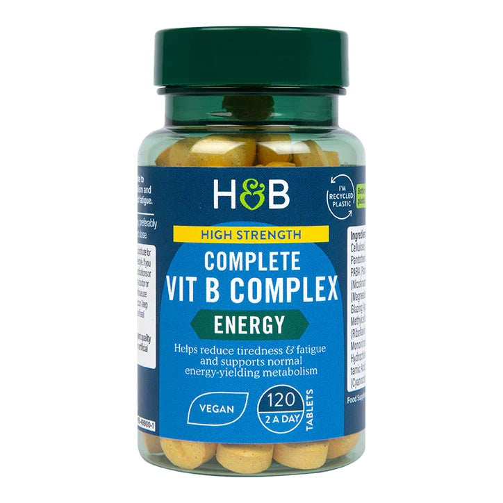 High Strength Complete B-Vitamin Complex baksida med näringsinformation