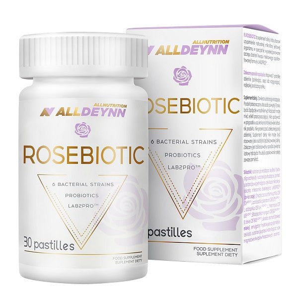 Rosebiotic 30 Pastiller Probiotika baksida näringsfakta