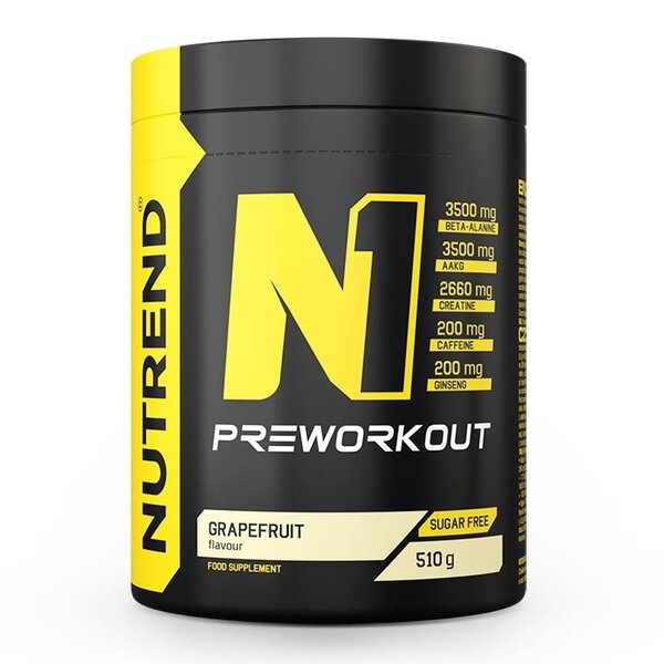 N1 Preworkout ingredienslista och etikett