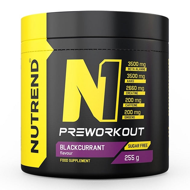 N1 Preworkout framsida på förpackning