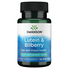 Swanson Lutein & Bilberry baksida näringsfakta