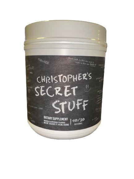 Christopher's Secret Stuff Pre-Workout baksida näringsfakta