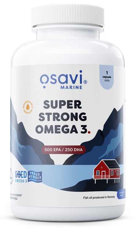 Osavi Super Strong Omega 3 ingredienser etikett