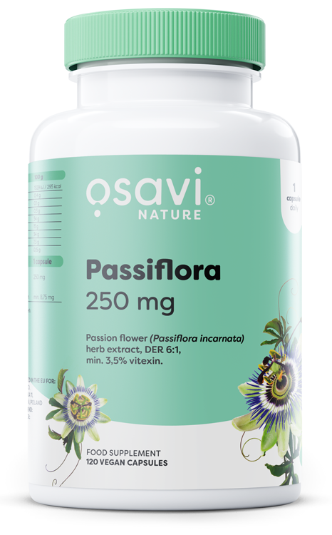 Passiflora 250mg 120 vegetabiliska kapslar framsida