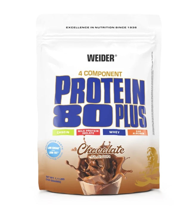 Weider Protein 80 Plus baksida näringsfakta