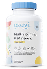 Osavi Multivitamins & Minerals One Daily baksida näringsfakta