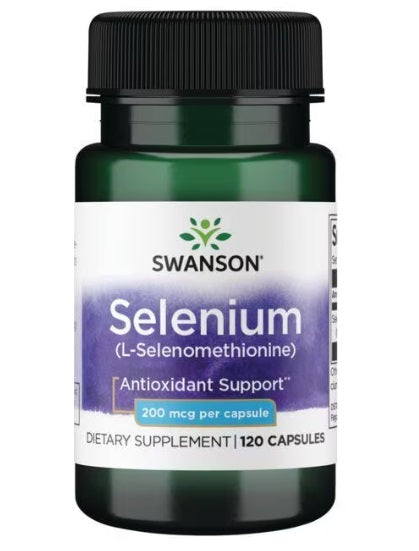 Swanson SelenoExcell Selenium baksida näringsfakta